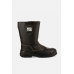 Black Steel Toe Genuine Leather Safety Gum Boots